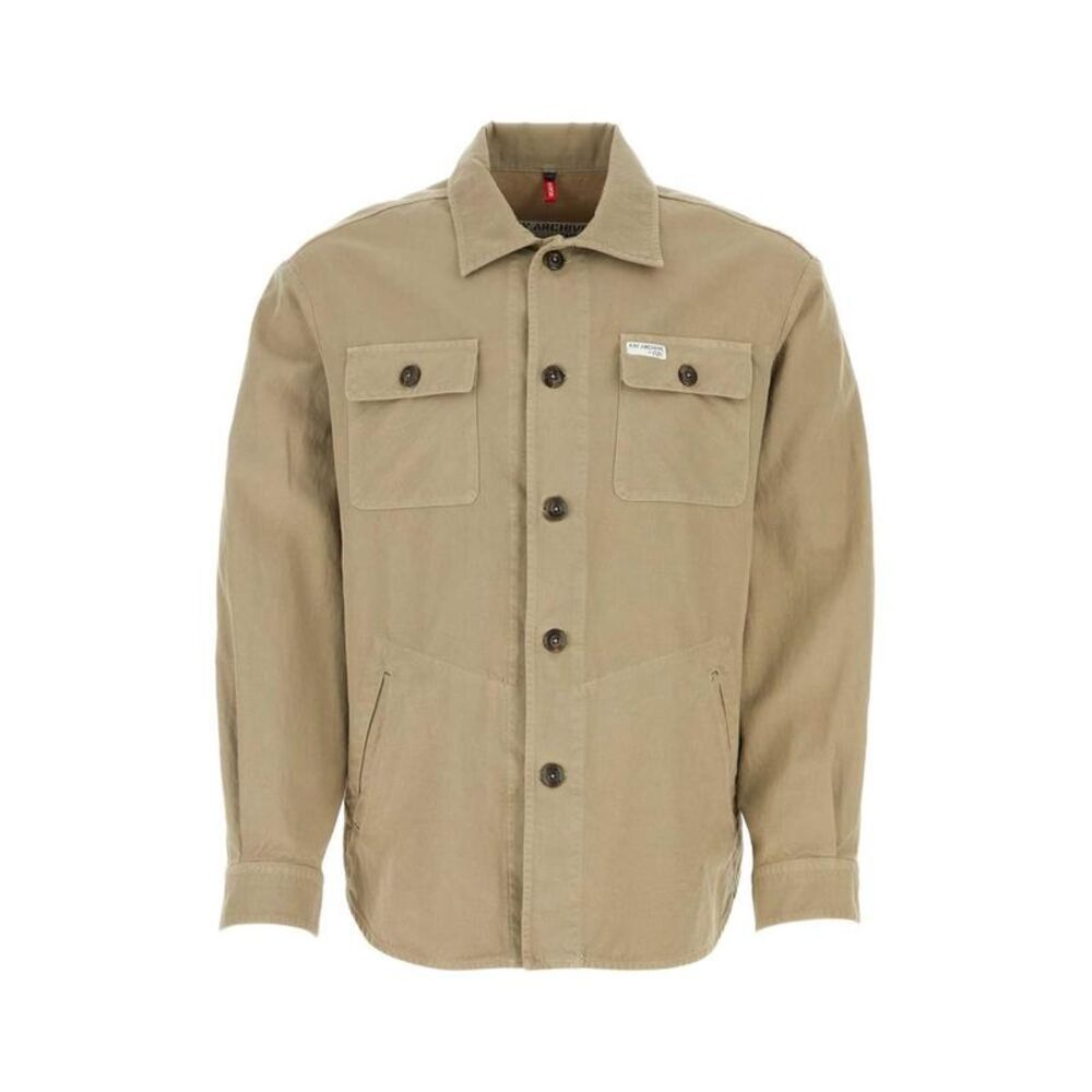 FAY Men's Utility Button-Front Overshirt Men BEIGE O TAN Shirts